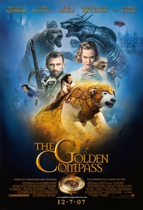 Framed Golden Compass - characters posed Print