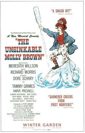 Framed (Broadway) Unsinkable Molly Brown Print