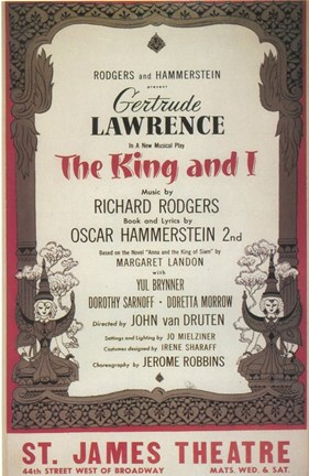 Framed (Broadway) King And I Print