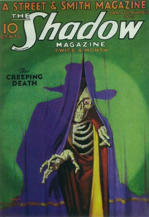 Framed (Pulp) Shadow Magazine Creeping Death Print