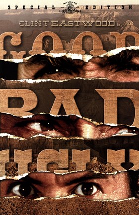 Framed he Good, The Bad, and the Ugly Ripped Paper Print