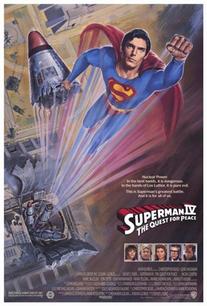Framed Superman 4: The Quest for Peace Film Print
