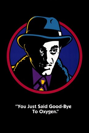 Framed Dick Tracy &quot;You Just Said Good-Bye to Oxygen.&quot; Print