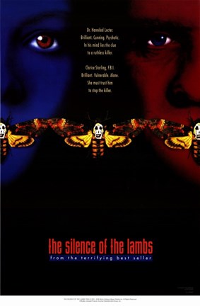 Framed Silence of the Lambs - two faces Print
