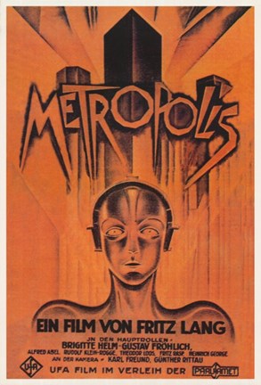 Framed Metropolis Orange Print