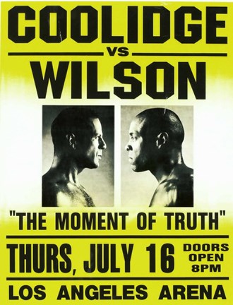 Framed Coolidge vs. Wilson Fight Print