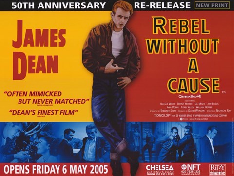 Framed Rebel Without a Cause Challenging of Today&#39;s Teenage Violence Print