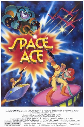 Framed Space Ace - Video Game Print