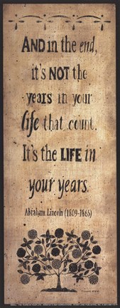 Framed Years in Your Life Print