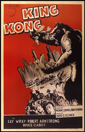 Framed King Kong Red Print
