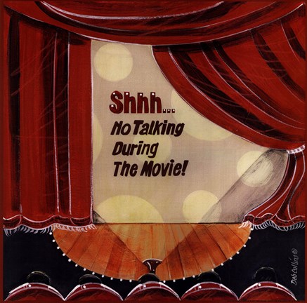 Framed Shhh?No Talking Print