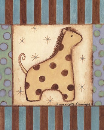 Framed Baby Giraffe Print