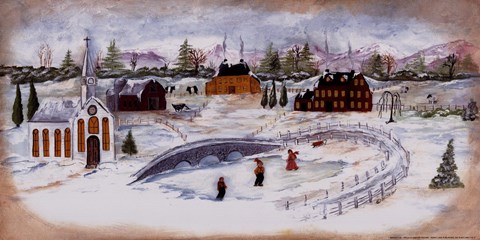 Framed Winter Fun Print