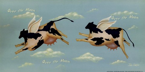 Framed Over the Moon Print