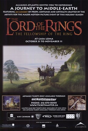 Framed Lord of the Rings: Fellowship of the Ring Motion Picture Print