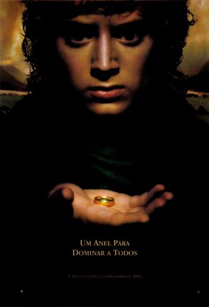Framed Lord of the Rings: Fellowship of the Ring Frodo with Ring Print