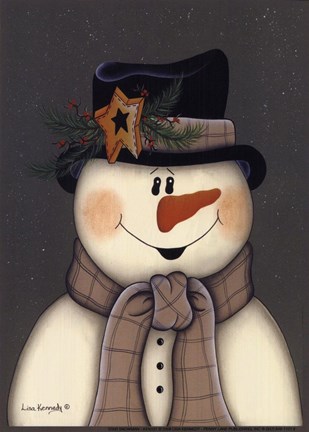 Star Snowman Fine Art Print by Lisa Kennedy at FulcrumGallery.com