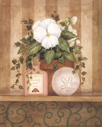 Framed Pansy and Shell Print