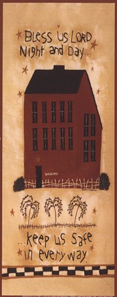Framed Mini-Bless Us Lord Print