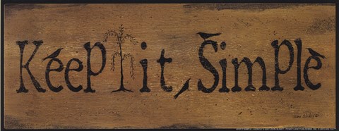 Framed Mini-Keep It Simple Print