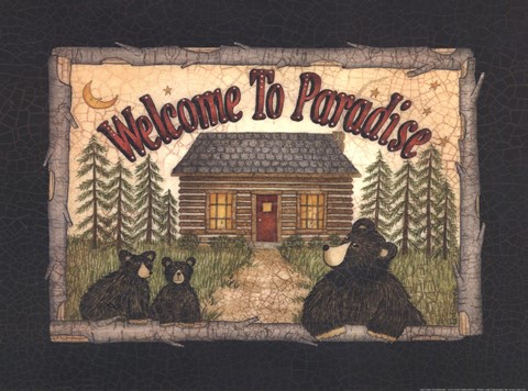 Framed Welcome to Paradise Print