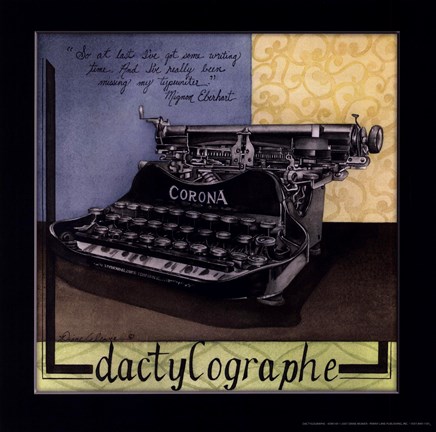 Framed Dactylographe Print