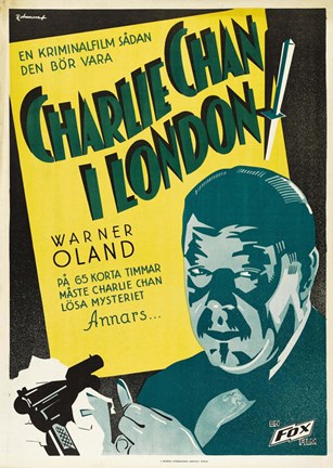 Framed Charlie Chan in London Print