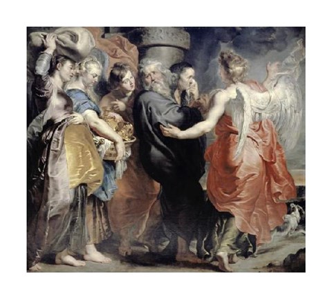 Framed Lot's Flight From Sodom Print