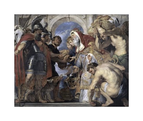 Framed Abraham and Melchizedek Print