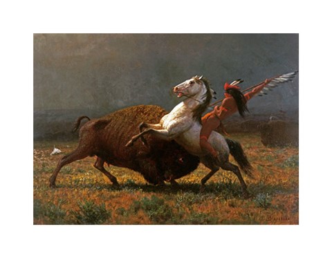 Framed Last of The Buffalo Print