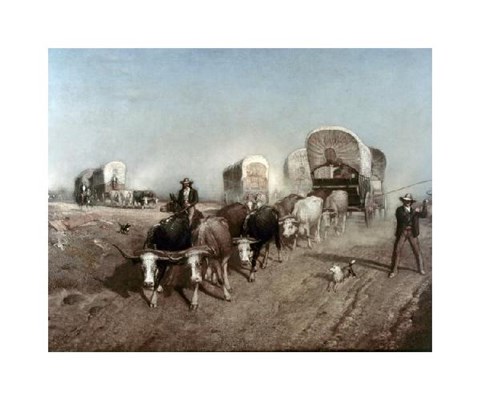 Framed Ships of The Plains Print