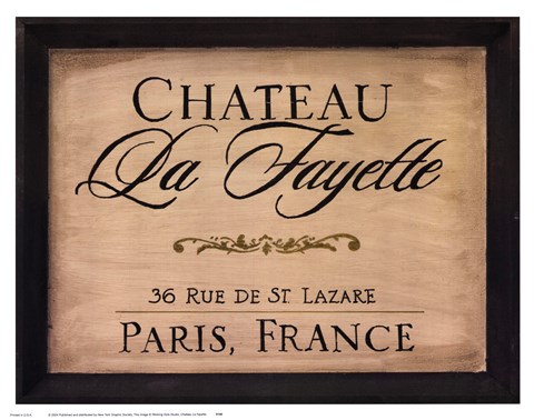 Framed Chateau La Fayette Print