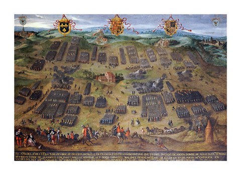 Framed Battle of Moncontour, 30 October 1569 Print