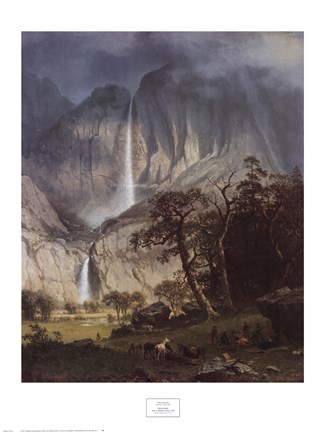 Framed Cho-Looke, The Yosemite Fall, 1864 Print