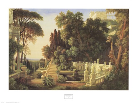 Framed Italian Villa Print
