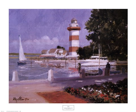 Framed Morning at Harbour Town Print