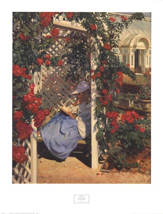 Framed Evan Wilson - The Rose Garden Print