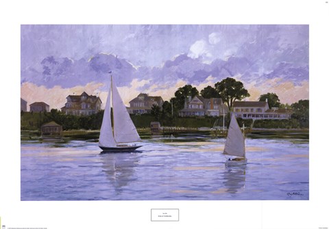 Framed Dusk at Tower Hill Print