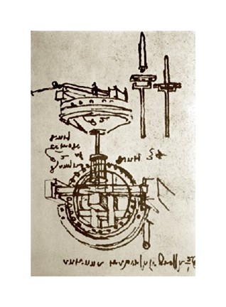 Framed Mechanical Drawings No. 3 Print