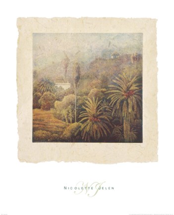 Framed Garden Palms I Print