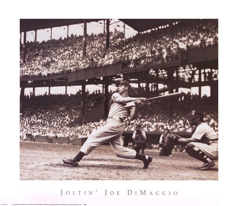 Framed Joltin' Joe DiMaggio Print