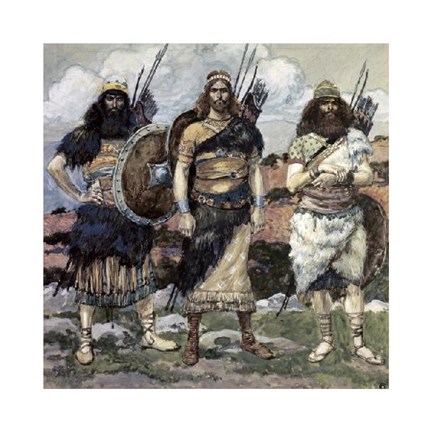 Framed Three of David's Captains Print