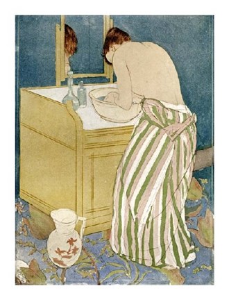Framed Woman Bathing Print