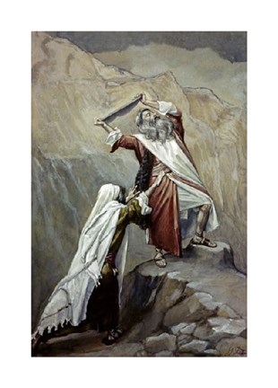 Framed Moses Destroys the Tablets of the Ten Commandments Print