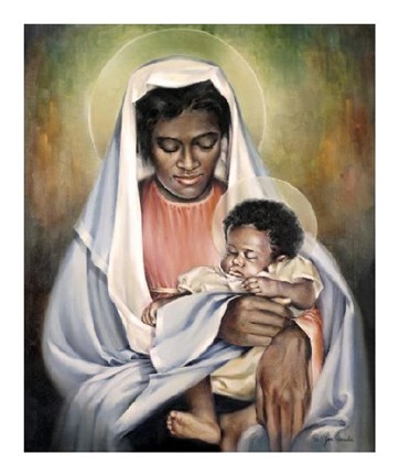 Framed Black Madonna and Child Print