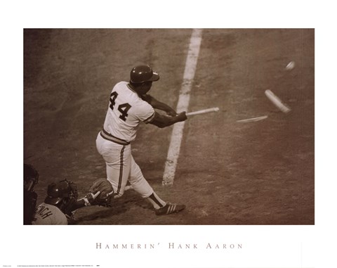 Framed Hammerin' Hank Aaron Print