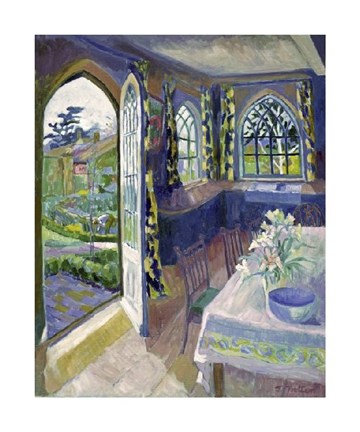 Framed Interior With Garden Print
