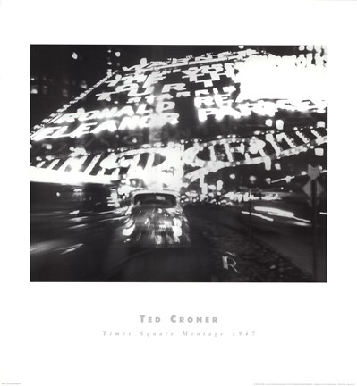 Framed Times Square Montage 1947 (large) Print