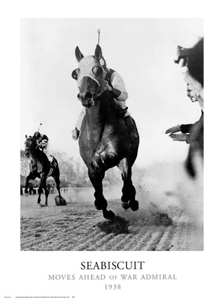 8x10 1938 Seabiscuit vs War Admiral PHOTO Poster Horse Race Racing Epic  Battle