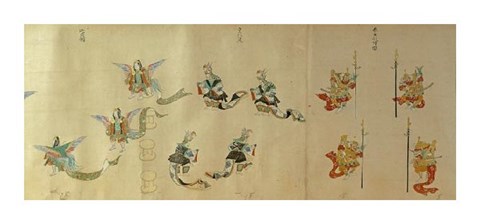 Framed 44 Varieties of Bugaku Dances Print